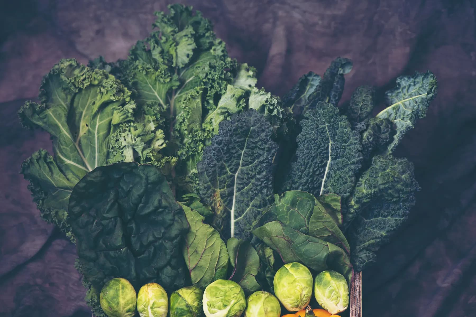 A pile of dark leafy greens